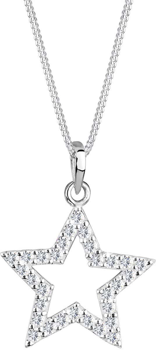 Elli Halsketting 925 Sterling Zilver Ster met Swarovski® Kristales - 4050878302030