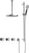Hotbath Cobber - CW7067 - Ensemble de douche à effet pluie encastré - Chrome