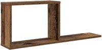 vidaXL Zwevende schappen Oud hout 80 x 15 x 30 cm Bewerkt hout