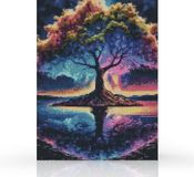 Rubye® Diamond Painting Volwassenen & Kinderen - Pakket Volledig - Magische Boom - 30x40cm