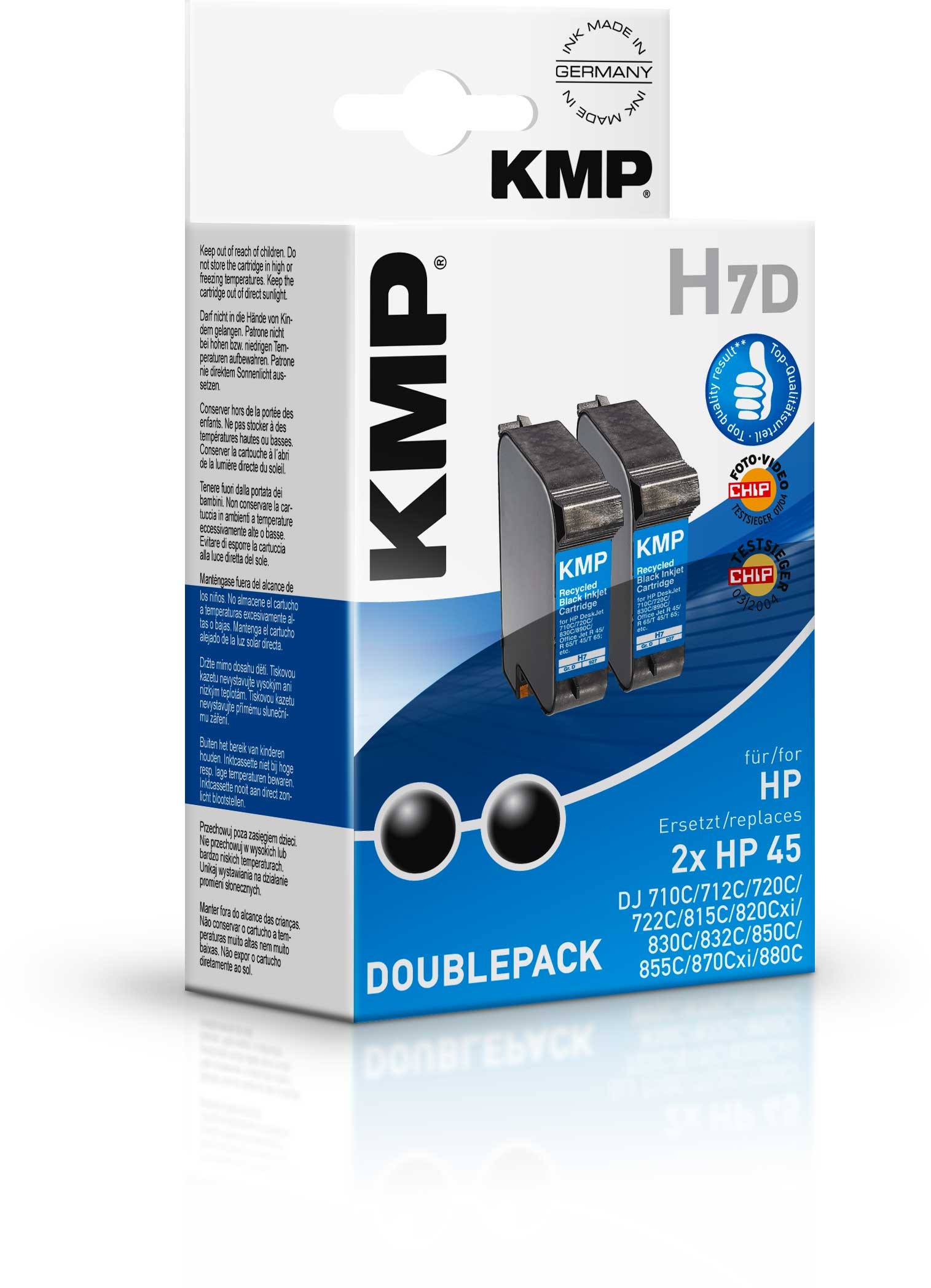 KMP H7D duo pack / zwart