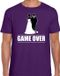 Bellatio Decorations Vrijgezellenfeest T-shirt - Heren - Game Over - Paars - XL
