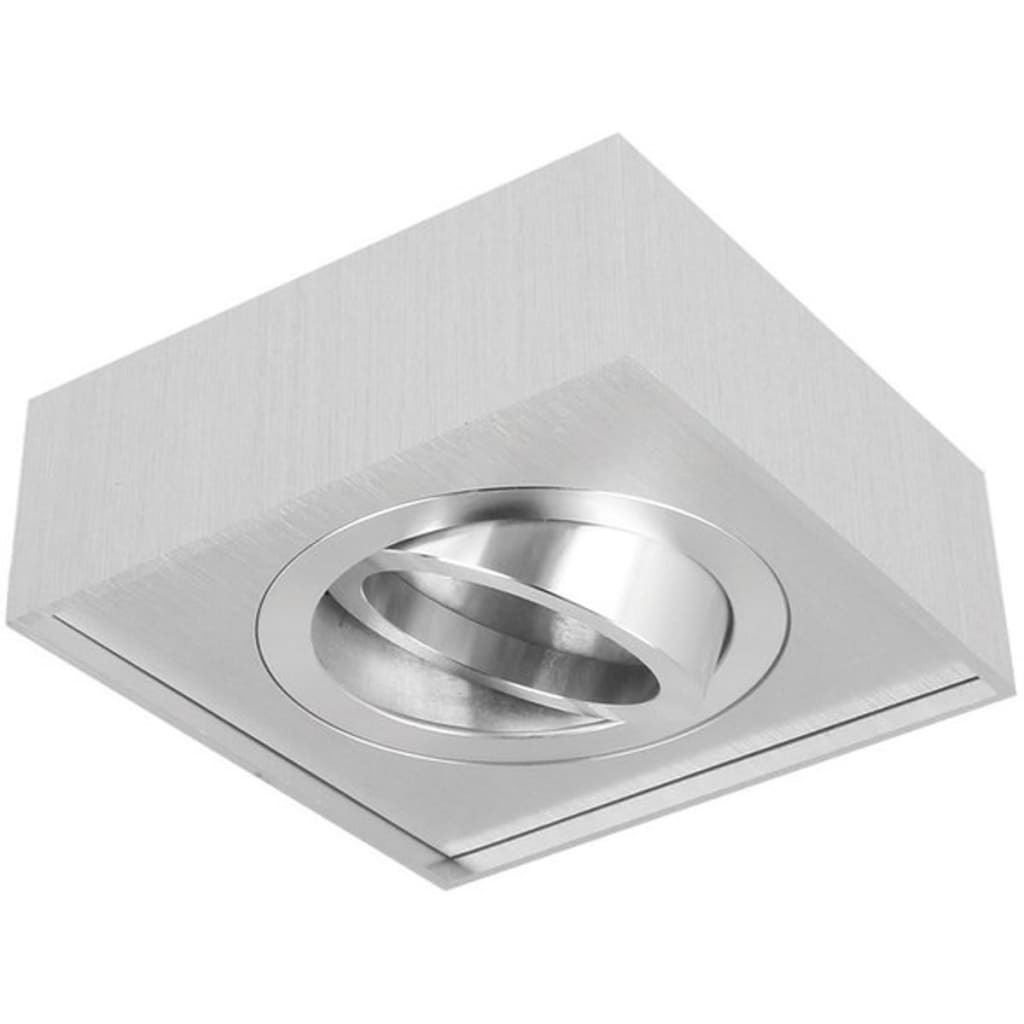 Led-line Inbouwspot Hoog, Vierkant, Kantelbaar, Geborsteld Aluminium