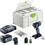 Festool TXS 18-basisset accuboormachine 18 V 40 Nm borstelloos + 1x accu 5,0 Ah + snellader + Systainer
