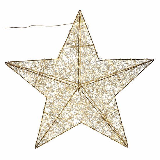 LOBERON Ster met ledlampjes Vivetelle champagne