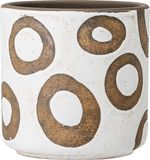 Bloomingville Bloempot terracotta wit Avo Deco 12cm