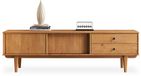 IDIMEX Lowboard SIMONA 175 cm van massief hout – eiken afwerking