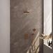 Brauer Copper Carving Thermostatische Regendoucheset Inbouw - Hoofddouche 20 cm - Gebogen Wandarm - 3 Weg - Handdouche 3 Standen - Doucheslang - Wandaansluitbocht