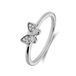 Lucardi Kinder Zilveren ring met vlinder - Ring - 925 Zilver - Zilverkleurig - 14.50 / 46 mm