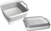 Brunner Tanq Opvouwbare Wasbak - 9 Liter - Inklapbaar - Met Handvatten en Bodemafvoer - Lichtgewicht - 30.5x30x20 cm - Camping en Outdoor
