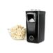 Popcornmachine met hete lucht en olie - met transparant deksel en maatbeker, 16 x 13,5 x 25,5 cm, 1100 W, zwart