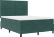 vidaXL LED Boxspringbed Vert foncé 140 x 200 cm Velours