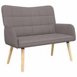 vidaXL 2-Zits Sofa Taupe 115 x 61 x 87 cm Stof