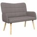 vidaXL Canapé 2 places taupe 115 x 61 x 87 cm Tissu