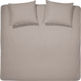 Cinderella Morning 2-persoons dekbedovertrekset 200x200cm flanel taupe + 2 kussenslopen 60x70