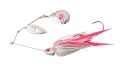 Savage Gear Da Bush Spinnerbait - Duurzaam Roestvrijstalen Frame, Gekrulde Staart Siliconen Aanhangwagen, Bass, Pike, Musky, en Andere Roofvis, Zoetwater & Zoutwater Visaas Wit Zilver 18 cm