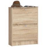AKORD Furniture Factory AKORD Klassieke Schoenenkast 2 Klapdeuren Eiken Sonoma 60x80x20cm