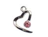 INNSPIRO Mooie bedels hanger van metaal, hol hart, 7 x 10 mm, 25 stuks, 9x14mm., Metaal, Geen edelsteen