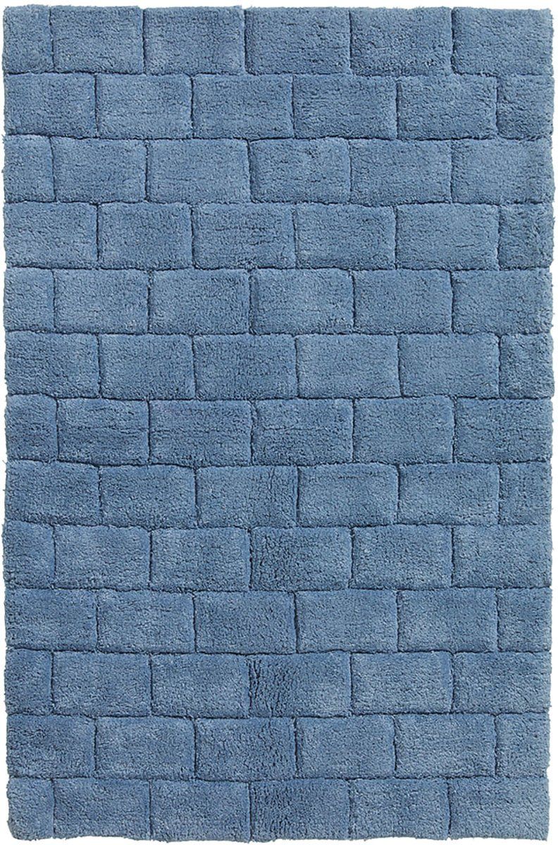 Seahorse Metro Badmat - Denim - 60x90 cm - Blauw - Katoen