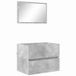 vidaXL Badkamermeubel Set Beton Grijs 60 x 38,3 x 45 cm Bewerkt hout