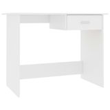 vidaXL Bureau 100x50x76 cm bewerkt hout wit