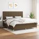 Maison Exclusive - Sommier à lattes de lit avec matelas Marron foncé 200x200 cm