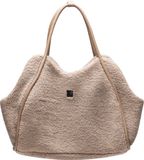 Designed by Lotte Tebby Sac de transport Chien - Sac pour chien - Pour petits chiens - Tissu peluche - Beige - 43x18x35 cm
