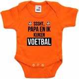 Bellatio Decorations Shoppartners Bv Oranje fan rompertje voor babys - Sssht kijken voetbal - Holland / Nederland supporter - EK/ WK / koningsdag - kraamcadeau 92
