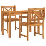 vidaXL Eettafel Set Bruin Massief Acacia Hout