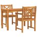 vidaXL Eettafel Set Bruin Massief Acacia Hout