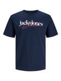 JACK & JONES - JJTOM TEE SS CREW NECK SN - Hommes - T-shirts - Bleu marine - Taille M - Coton