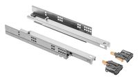 GTV Ondervloergeleiders, 1 paar ladegeleiders met softclosesysteem, zelfsluitende ladegeleiders, moderne glijbaan met demping, volledige verlenging, 500 mm, draagvermogen tot 35 kg