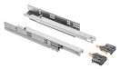 GTV Ondervloergeleiders, 1 paar ladegeleiders met softclosesysteem, zelfsluitende ladegeleiders, moderne glijbaan met demping, volledige verlenging, 500 mm, draagvermogen tot 35 kg