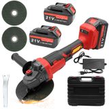HDeye Bosch 18V Accuwinkelslijper 125MM, 860W – Borstelloze motor, krachtig met 2 accu's en accessoires