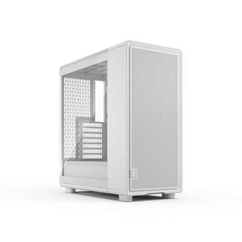 Fractal Design Epoch Wit – Helder gehard glazen zijpaneel – Gaming-pc-behuizing – Mesh-frontpaneel – Drie Momentum 12-ventilatoren inbegrepen – Ruim interieur – Ondersteuning voor ATX/mATX/ITX