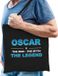 Bellatio Decorations Shoppartners Bv Naam cadeau Tasje voor Oscar - The man, The myth the Legend - katoenen - zwart