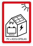 Merkloos / Sans marque Ricard PV + ACCU sticker pictogram NEN 1010 35x50mm, set van 15 stickers