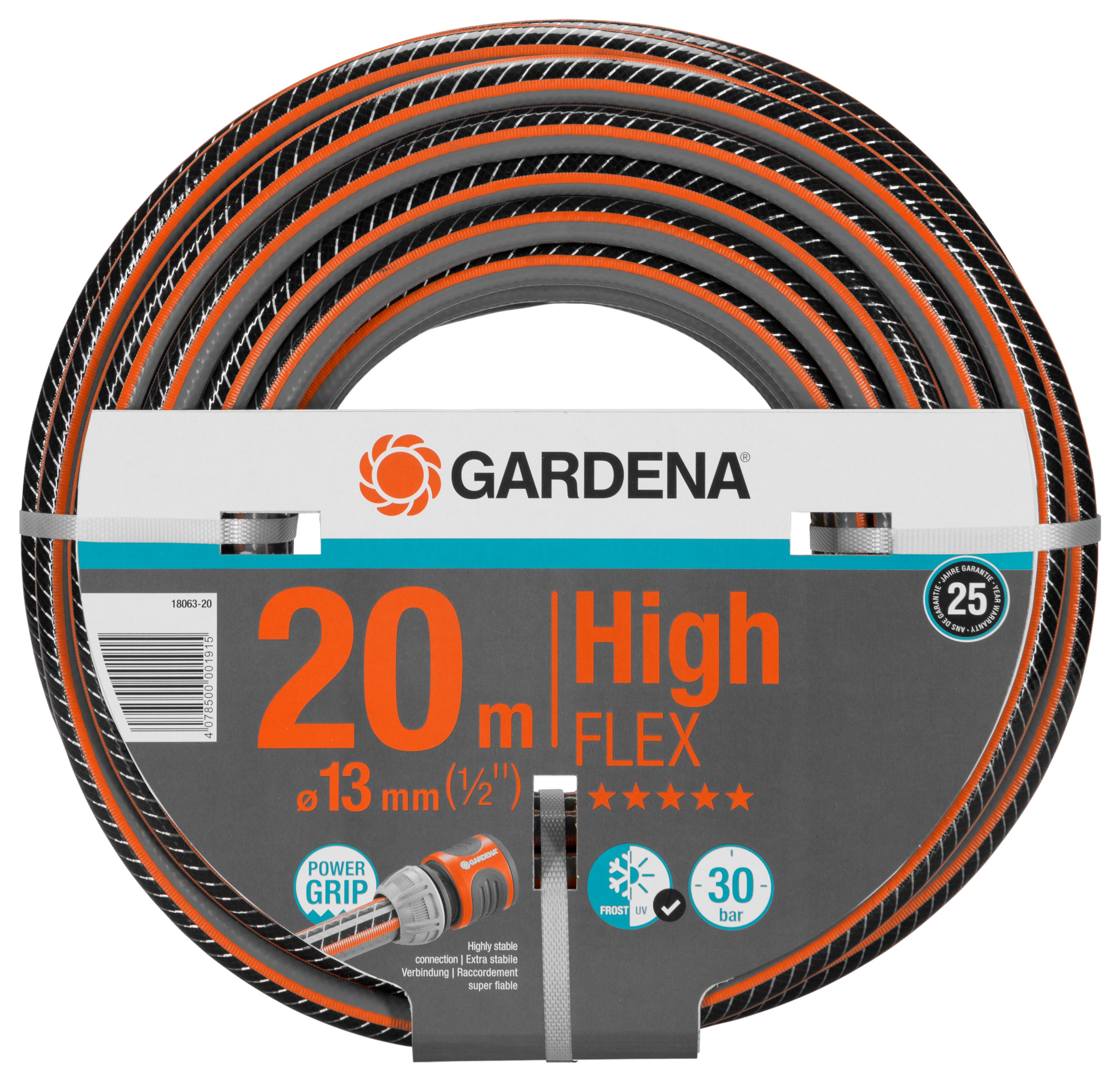 Gardena Comfort HighFLEX Tuinslang - 20 Meter - 13 mm (1/2") - Grijs/Oranje