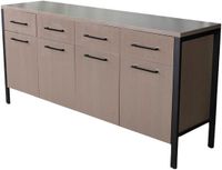 Alex Commode mélamine noyer 180cm plastique meuble