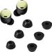 kwmobile 6x cover voor oordopjes - geschikt voor Google Pixel Buds Pro - Van memory foam in mat zwart - Maat S, M en L