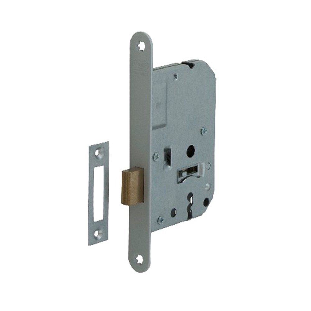 Nemef kastslot 1256/2 - Doornmaat 50mm - Wit gelakte voorplaat - Met sluitplaat - Met sleutels