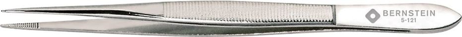 BERNSTEIN Tools for Electronics 5-121 Pince à épiler de précision émoussée, fine 120 mm