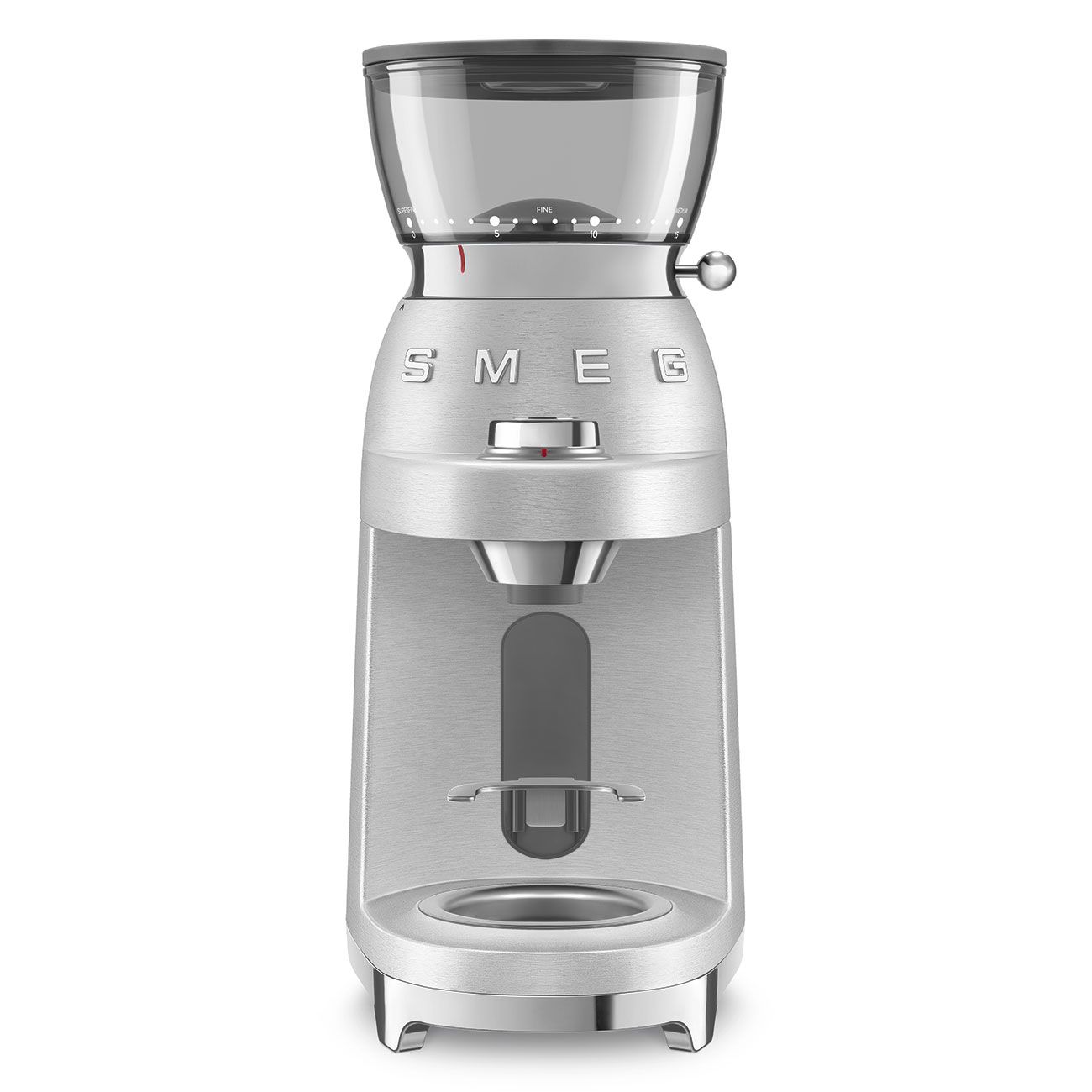 Smeg CGF02SSEU Elektrische Koffiemolen - Aluminium - 30 Maalstanden