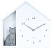 Karlsson Wandklok Sitting Cat - Wit