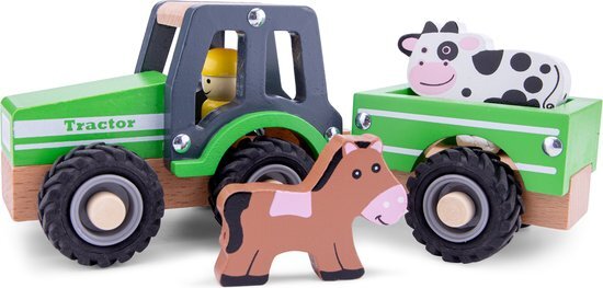 New Classic Toys Tractor met Aanhanger - Dieren