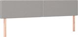 vidaXL Hoofdbord - Stof - Lichtgrijs - 180x5x78/88 cm