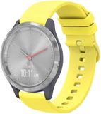 By Qubix - Soft siliconen bandje - Geel - Geschikt voor Huawei Watch GT 4 / GT 5 (41mm) & GT 5 Pro (42mm)