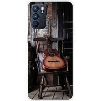 Oppo Bedrukt siliconen hoesje compatibel met Oppo Reno 6 5G Guitare