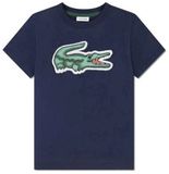 Lacoste T-shirt pour garçon Marine Coton Col rond Manches courtes