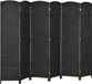 HOMCOM Paravent - Bois de pin - 240x1,6x170cm - Noir